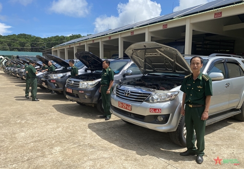 Bộ đội Biên phòng tỉnh Gia Lai thi xe tốt, lái xe giỏi cấp cơ sở năm 2023